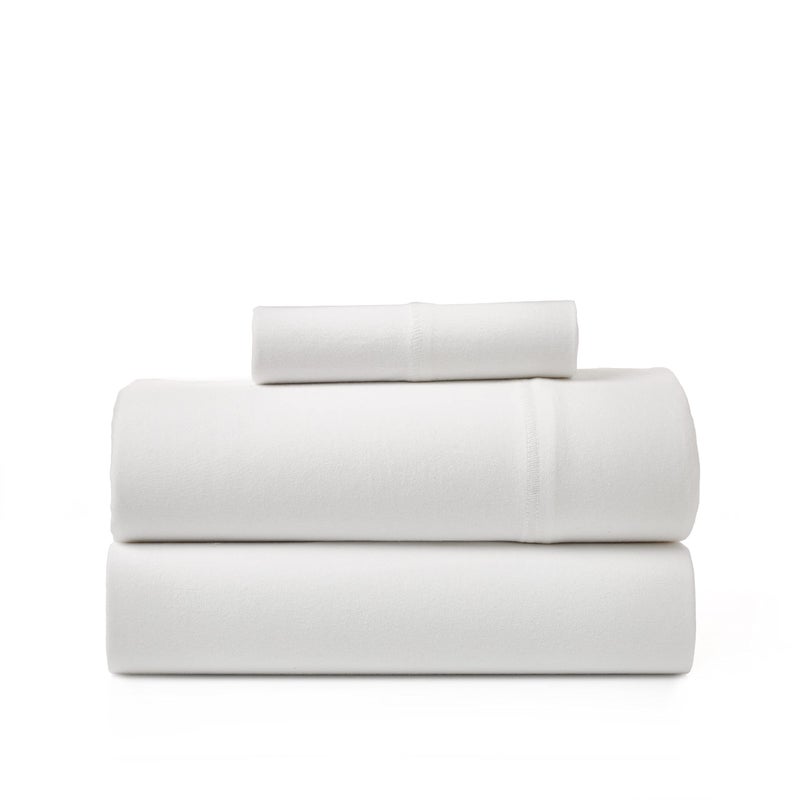 BED INC Road Trip America Jersey Sheets Set - Cotton Blend 3 Pieces Twin Set - T-Shirt Soft Knit Stretchy Bed Sheets - All Seasonal and Deep Pockets (White, Twin) - Image 1